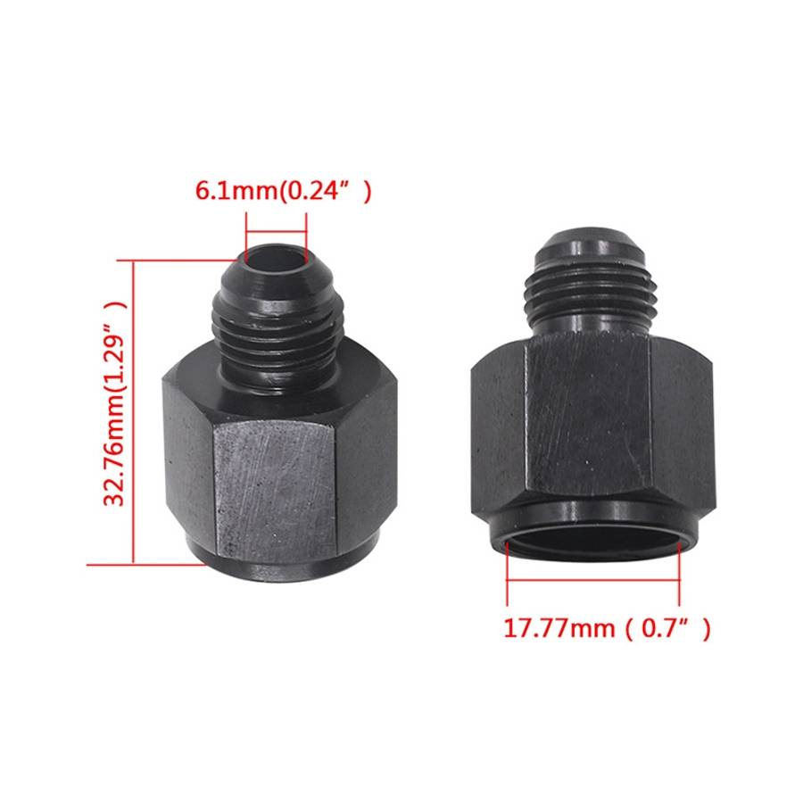 2pcs Car Oil Cooler Conversion Reducing Joint AN8 Female to AN6 Male Conversion Screw