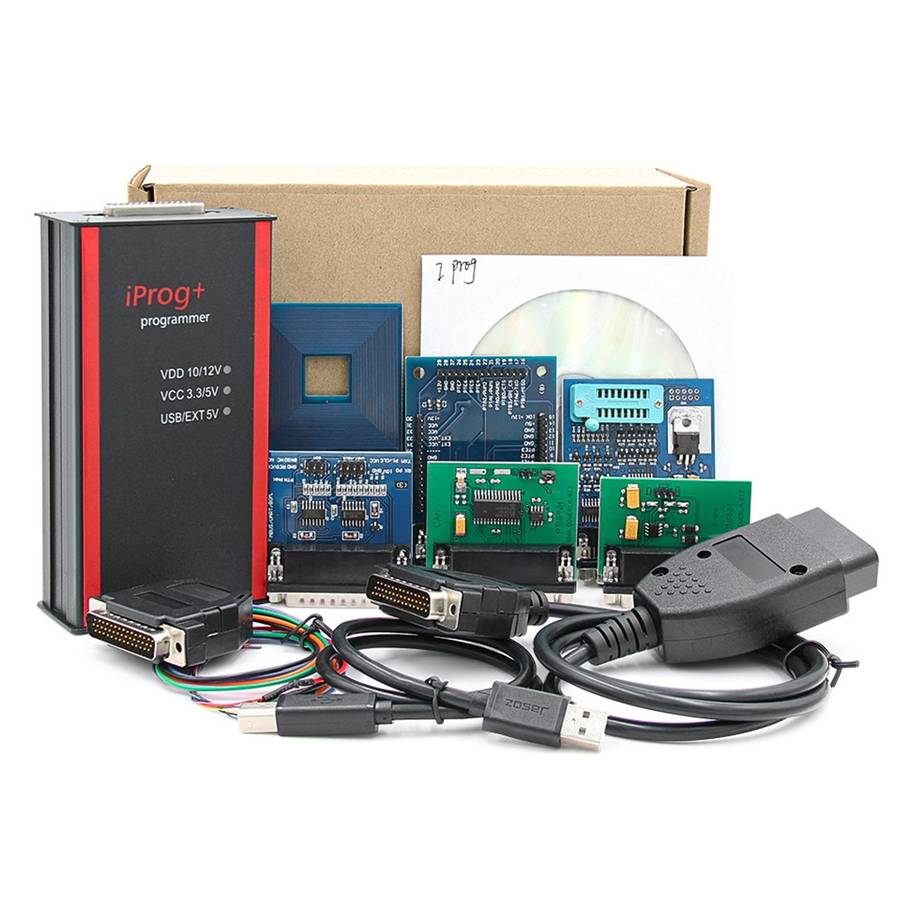 12V Iprog+ Pro V87 Car Key Programmer ECU Tool