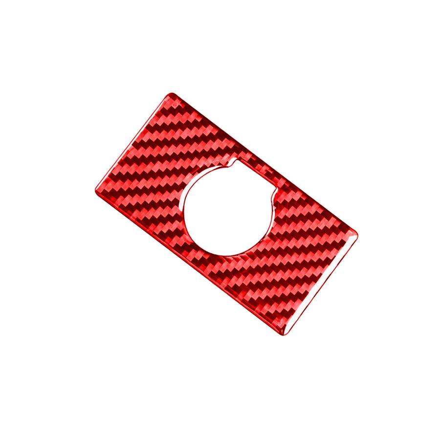 Carbon Fiber Car Rear Cigarette Lighter Switch Decorative Sticker for Toyota Tundra 2014-2018,Left a