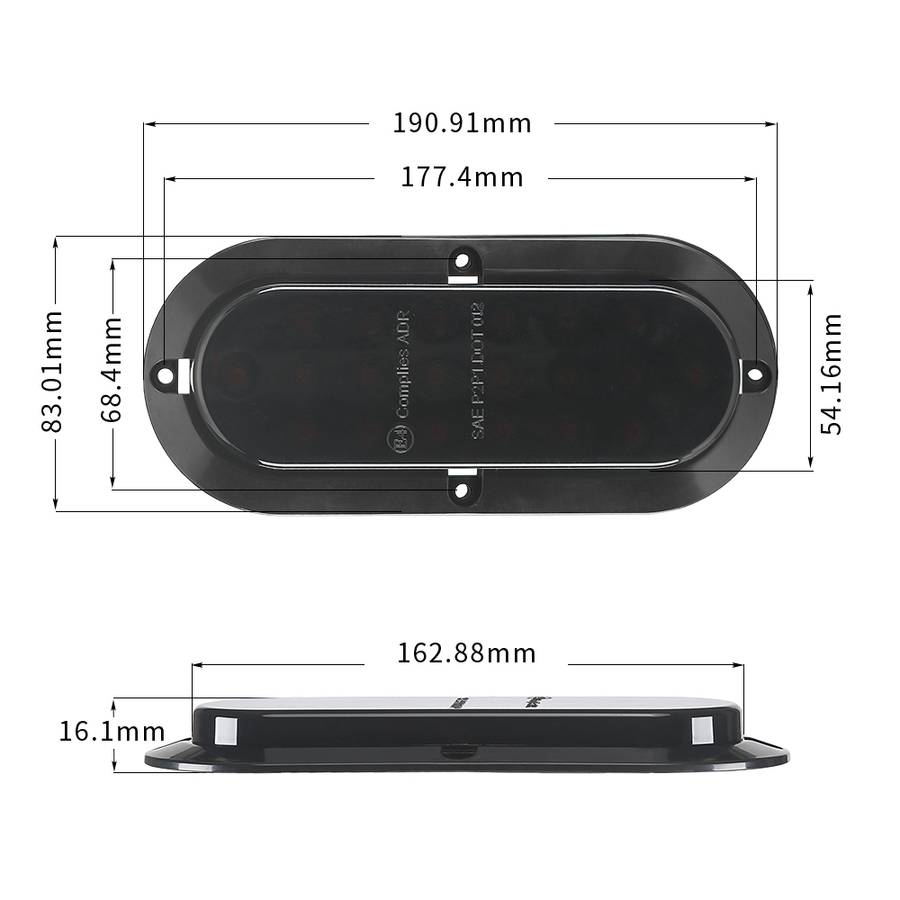 MK-012 20LEDs Dynamic Car Tail Light Signal Lamp Indicator Strobe Flashing Warning Light 12-24V