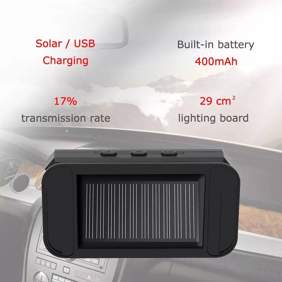 Car High Precision Solar Charging Tire Pressure Monitoring System TPMS, Built-in Beep Sensor