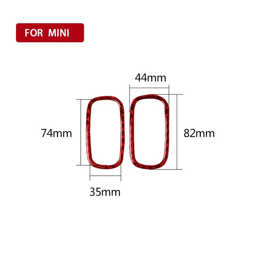 Car Carbon Fiber Air Outlet Frame Decorative Sticker for BMW Mini F60, Left and Right Drive Universa