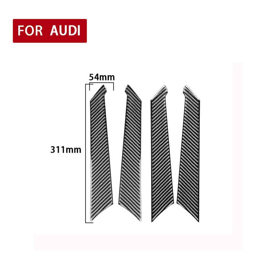 Car Carbon Fiber Door Panel Decorative Sticker for Audi A6L / A7 2019-, Left and Right Drive Univers