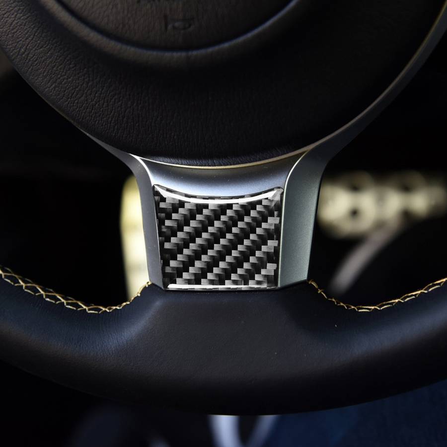Car Carbon Fiber Steering Wheel Decorative Sticker for Subaru BRZ / Toyota 86 2017-2019, Left and Ri
