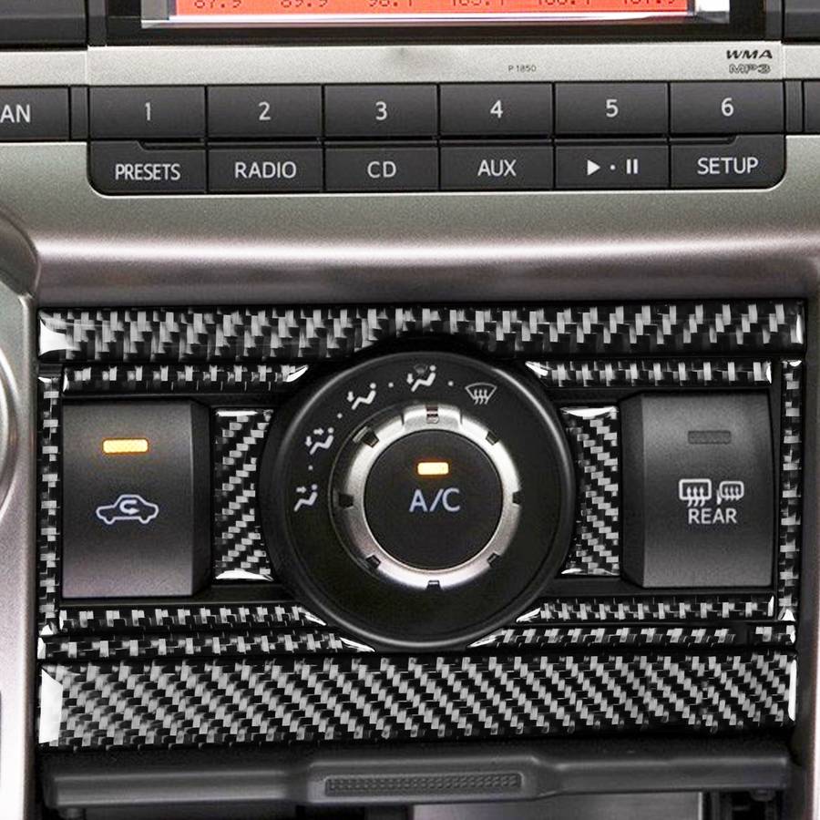 12 PCS / Set Carbon Fiber Car Air Conditioning Switch Panel Decorative Sticker for Toyota 4Runn