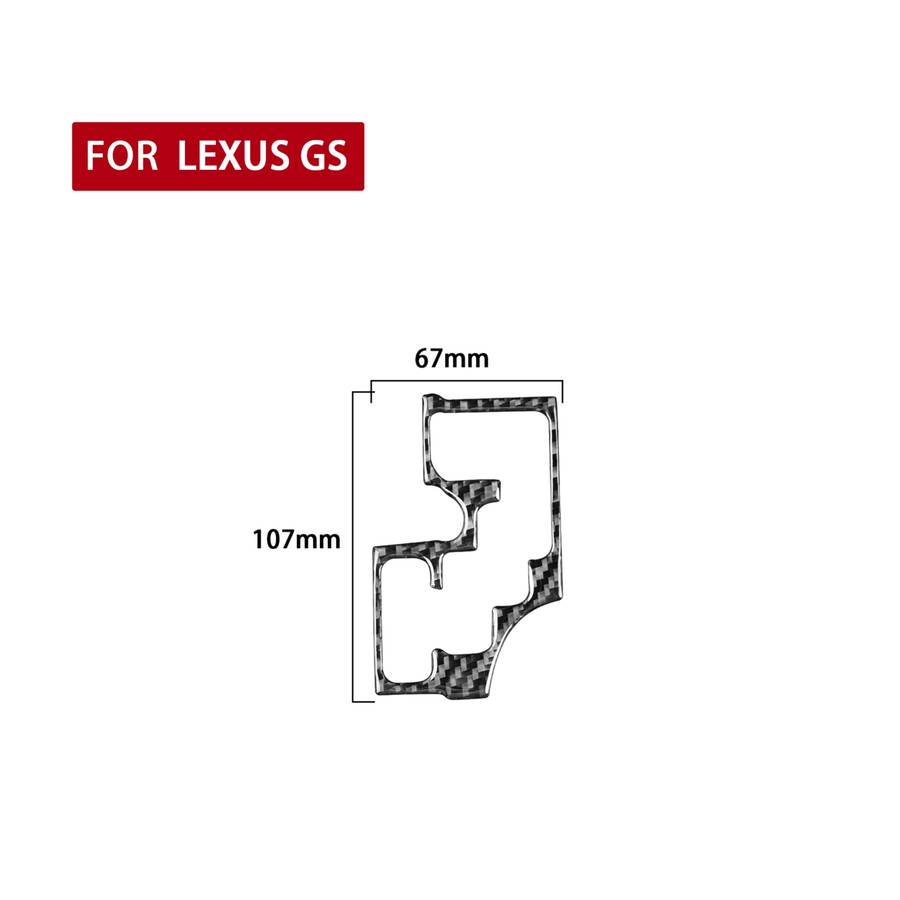 Carbon Fiber Car Gear Panel Inner Frame A Version Decorative Sticker for Lexus GS 2006-2011,Left Dri