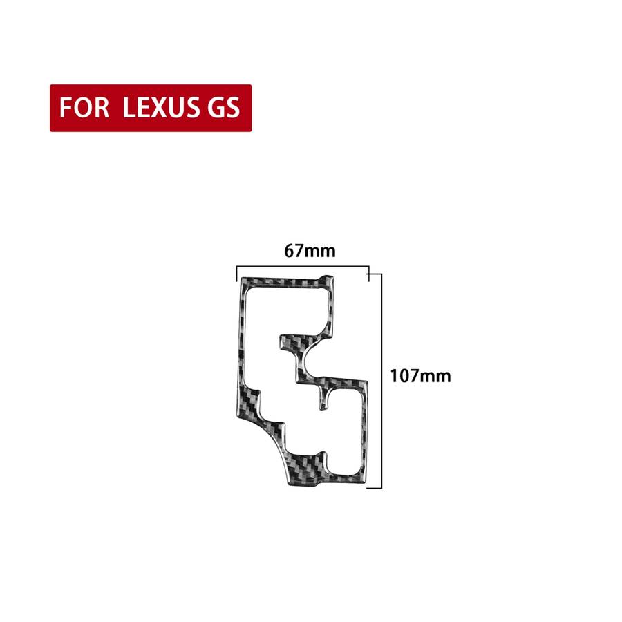 Carbon Fiber Car Gear Panel Inner Frame A Version Decorative Sticker for Lexus GS 2006-2011,Right Dr