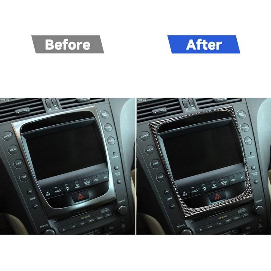 Carbon Fiber Car Air Conditioning Panel Decorative Sticker for Lexus GS 2006-2011,Left and Right Dri