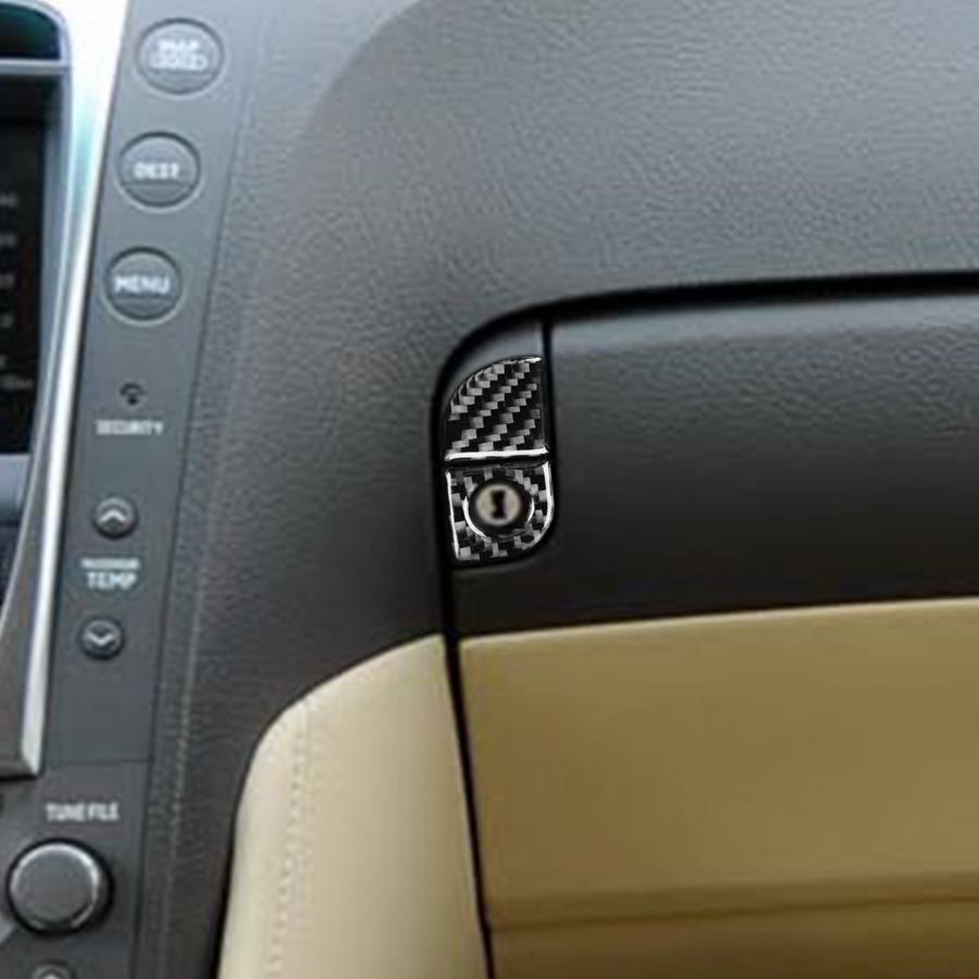 2 PCS / Set Carbon Fiber Car Storage Box Switch Decorative Sticker for Lexus GS 2006-2011,Left Drive