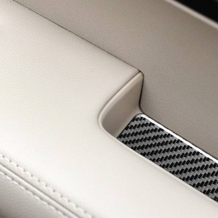 4 PCS / Set Carbon Fiber Car Inner Armrest Gasket Decorative Sticker for Honda CRV 2007-2011,Left an
