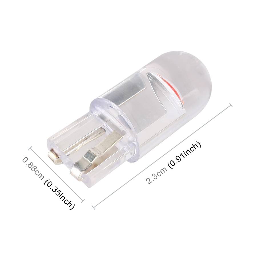 50pcs T10 DC24V / 0.36W / 0.03A Car Clearance Light COB Lamp Beads (Ice Blue Light)