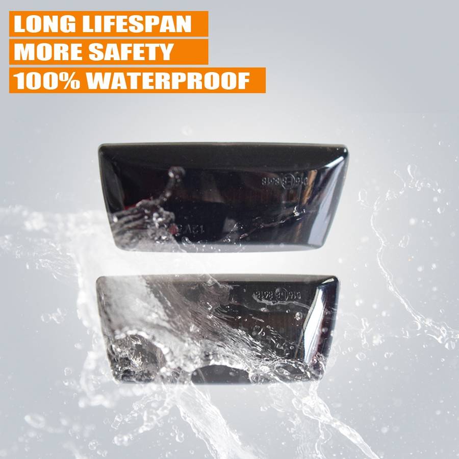 2pcs For Chevrolet Cruze 2009-2014 Car Dynamic LED Fender Side Light 1713423(Transparent Black)