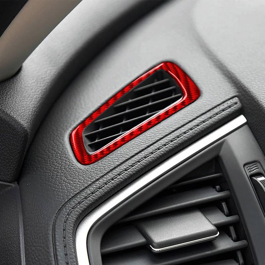 Car Carbon Fiber Dashboard Air Outlet Decorative Sticker for Honda Tenth Generation Civic 2016-2019,