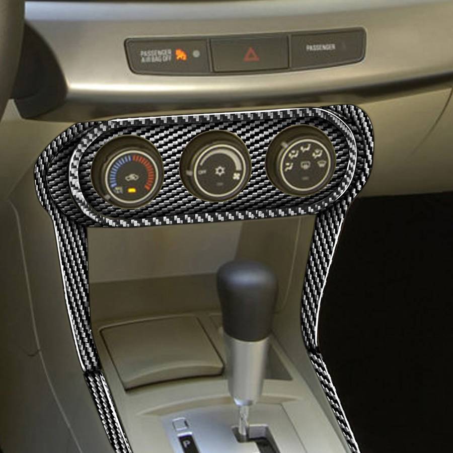 7 PCS Car Carbon Fiber Air Conditioning Multimedia Decorative Sticker for Mitsubishi Lancer EVO 2008