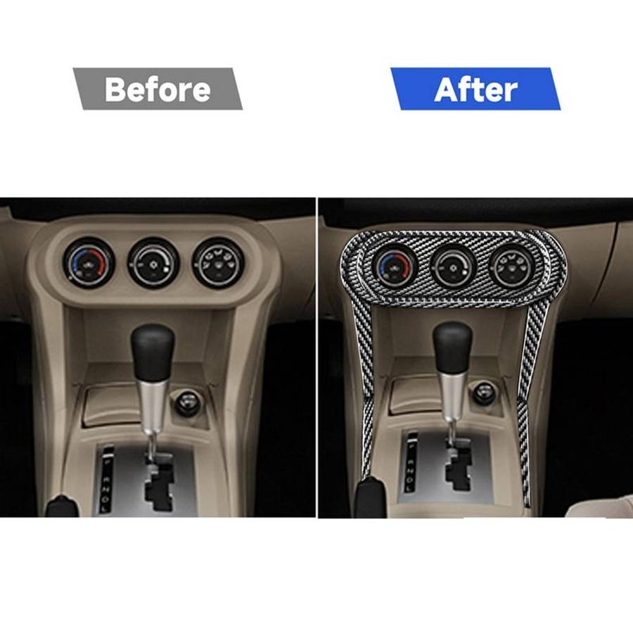 7 PCS Car Carbon Fiber Air Conditioning Multimedia Decorative Sticker for Mitsubishi Lancer EVO 2008