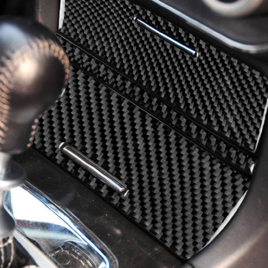 3 PCS Car Carbon Fiber Storage Box Decorative Sticker for Mitsubishi Lancer EVO (Only GT / GTS) 2010