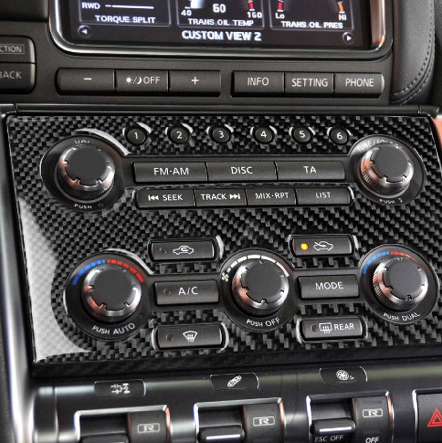 Car Carbon Fiber Instrument Control Panel Decorative Sticker for Nissan GTR R35 2008-2016, Left Driv