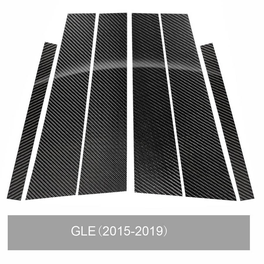Car Carbon Fiber B Pillar Decorative Sticker for Mercedes-Benz GLE 2015-2019, Left and Right Drive U