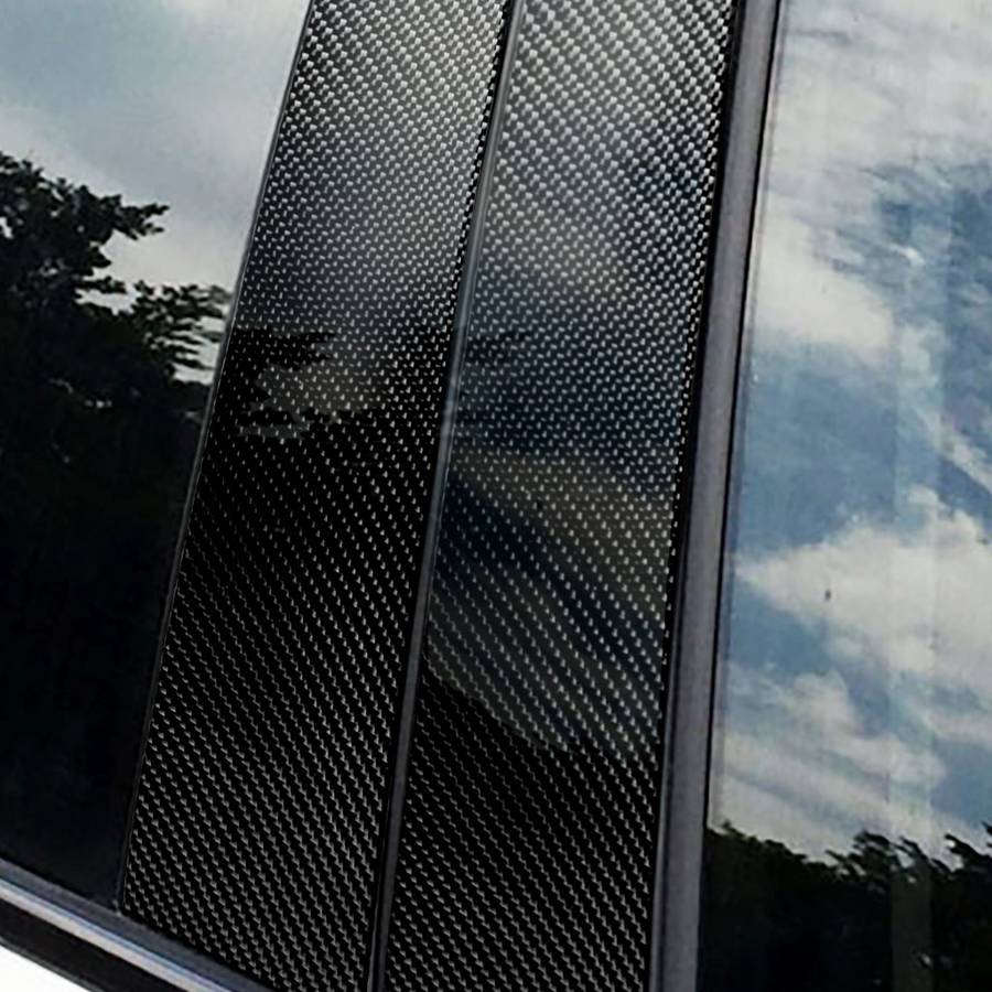 Car Carbon Fiber B Pillar Decorative Sticker for BMW E60 2004-2010, Left and Right Drive Universal