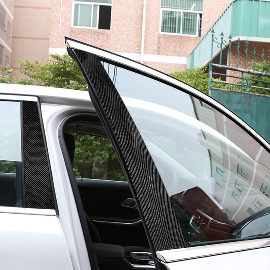 Car Carbon Fiber B Pillar Decorative Sticker for BMW 3 Series G20/G28/325Li/330d/335 2019-2020, Left