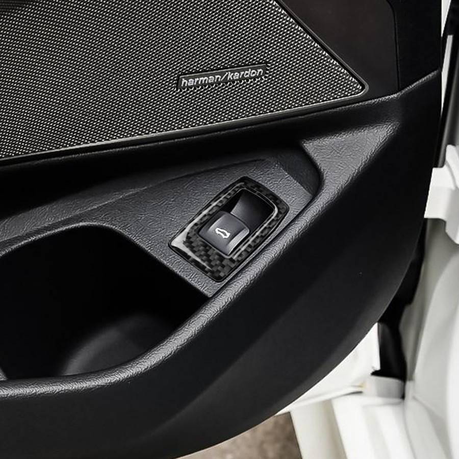 Car Carbon Fiber Trunk Switch Decorative Sticker for BMW 3 Series G20/G28/325Li/330d/335 2019-2020,
