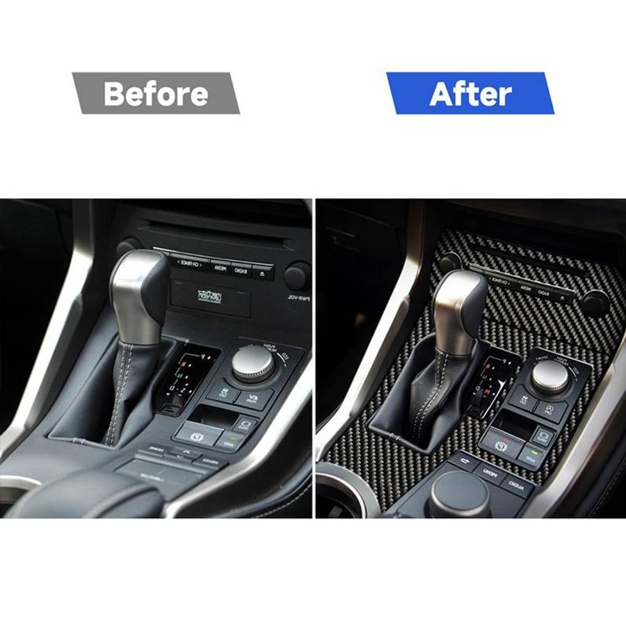 Car Carbon Fiber Gearshift Panel A Decorative Sticker for Lexus NX200 / 200t / 300h 2014-2021, Right