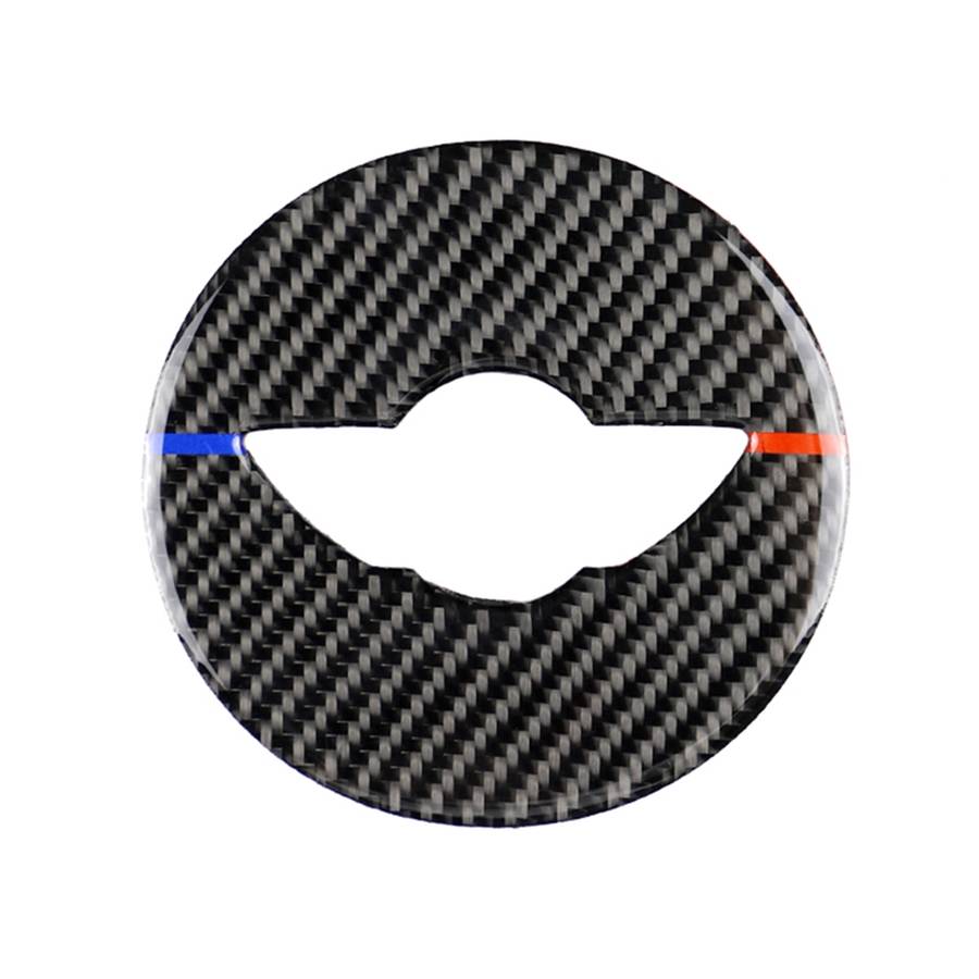 Red Blue Color Car Steering Wheel Logo R Chassis Carbon Fiber Decorative Sticker for BMW MINI R55 /