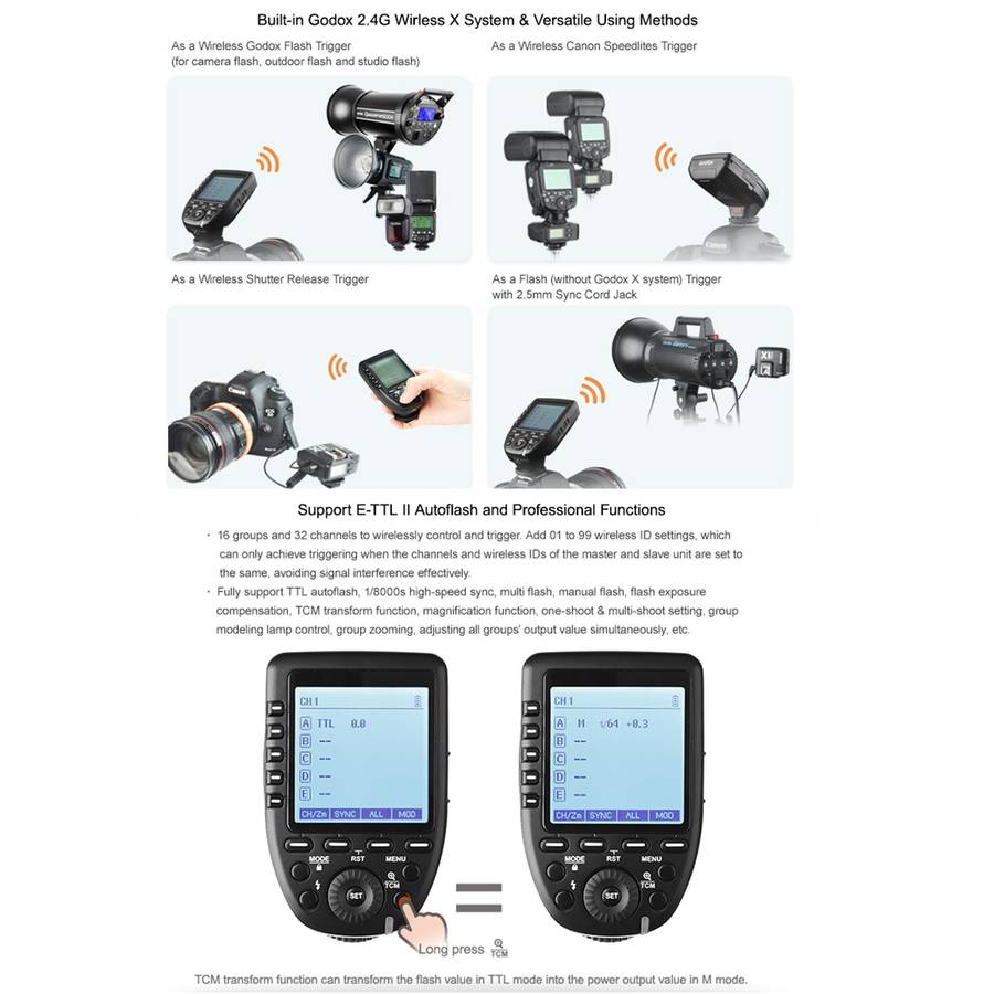 Godox Xpro-O TTL Wireless Flash Trigger for Olympus (Black)