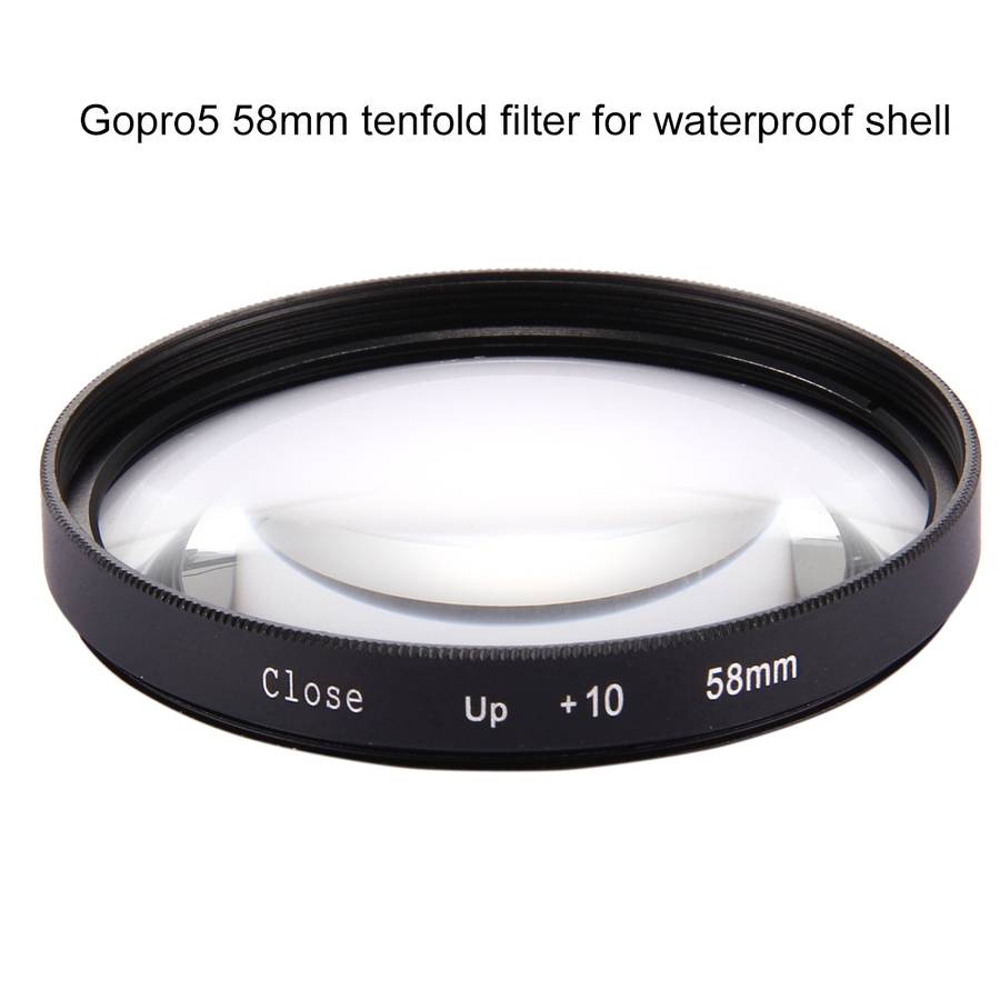 58mm 2 in 1 10X Close-Up Lens Filter for GoPro HERO7 Black/6 /5