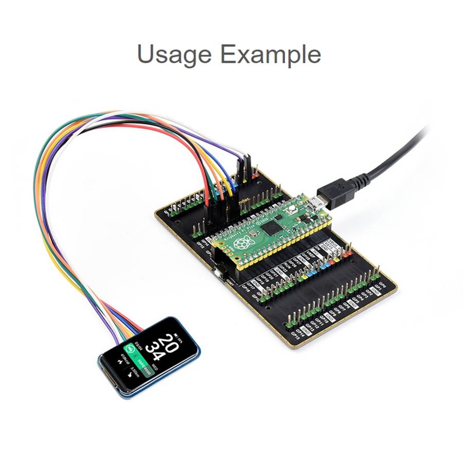 WAVESHARE 1.47 inch LCD Display Module, Rounded Corners, 172 x 320 Resolution, SPI Interface