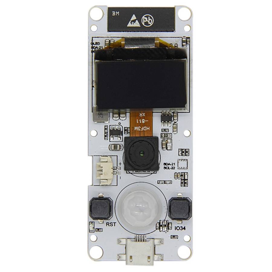 TTGO T-Camera ESP32 WROVER & PSRAM Camera Module OV2640 0.96 OLED Smart Home Dev ... Ordinary Lens
