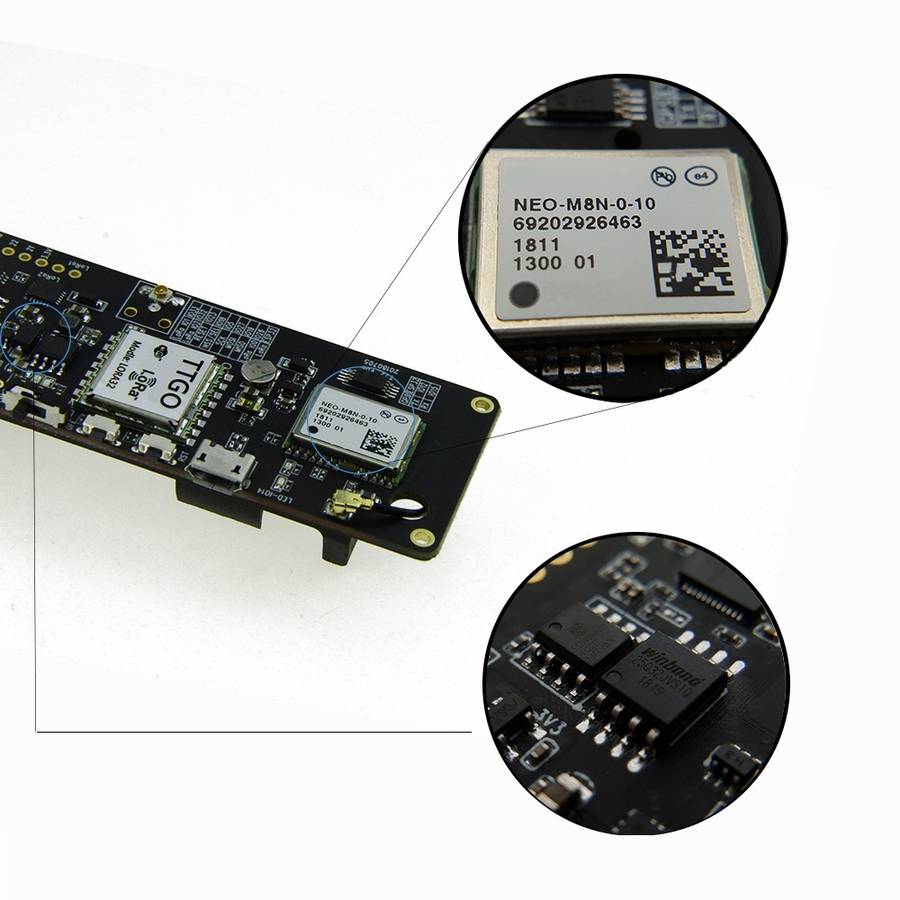 TTGO T-Beam ESP32 Bluetooth WiFi Module 433MHz GPS NEO-M8N LORA 32 Module with Antenna & 18650 Batte