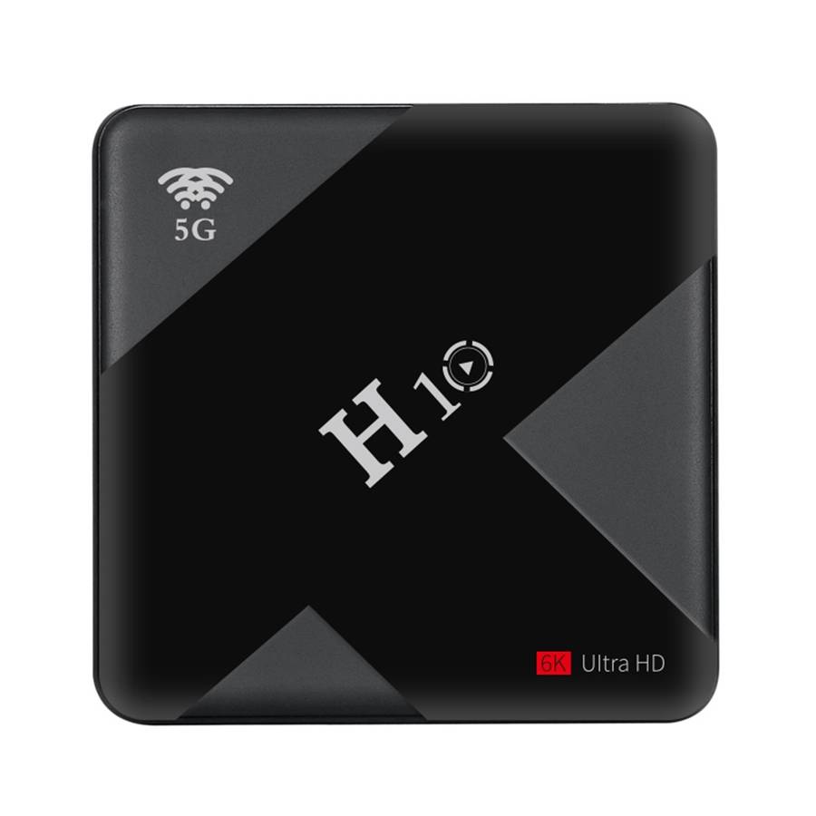 H10 6K HD Smart TV BOX,Android 9.0,Allwinner H6 Quad Core 64-bit ARM Cortex-A53,4GB+32 ... (Black)