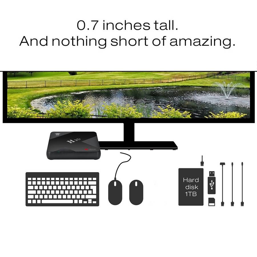 H10 6K HD Smart TV BOX,Android 9.0,Allwinner H6 Quad Core 64-bit ARM Cortex-A53,4GB+32 ... (Black)