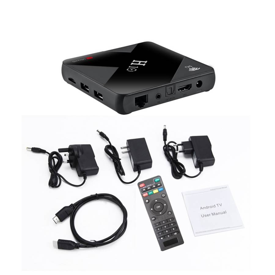 H10 6K HD Smart TV BOX,Android 9.0,Allwinner H6 Quad Core 64-bit ARM Cortex-A53,4GB+64 ... (Black)