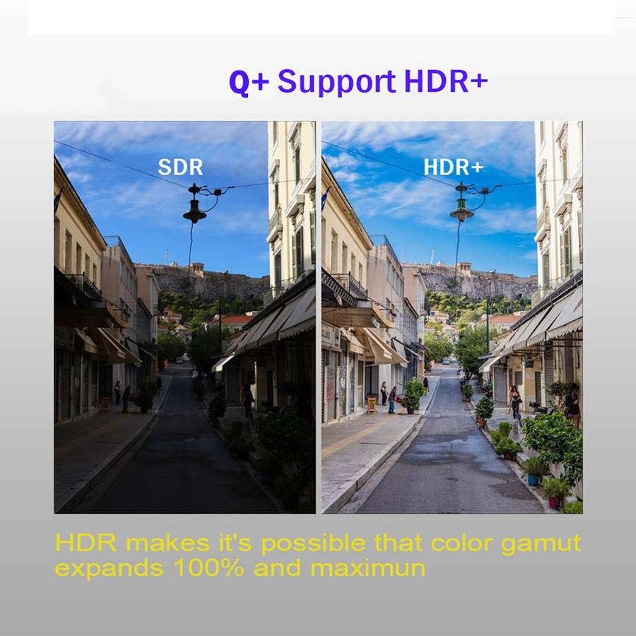 Q+ 6K HD Smart TV BOX,Android 8.1,H6 Quad Core Cortex-A53 Up to 2GHz,4GB+32GB, Support ... (Black)