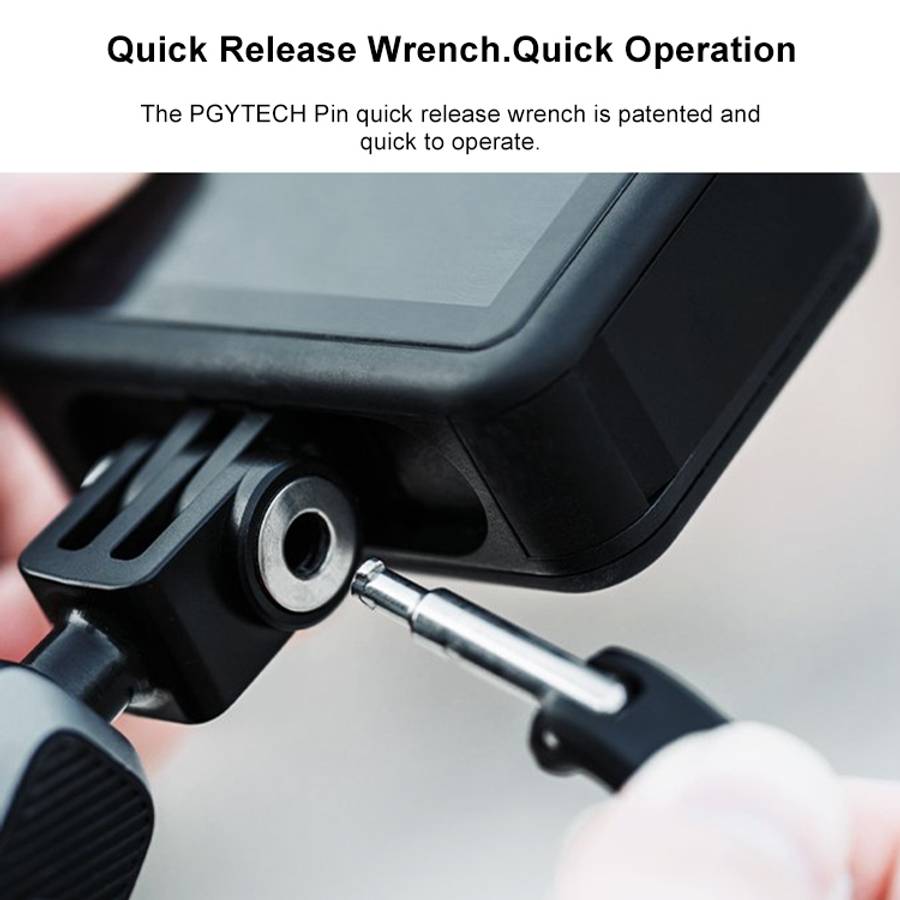 PGYTECH P-GM-132 Action Camera Suction Cup Phone Holder for DJI Osmo Action & GoPro 8/7(Silver)