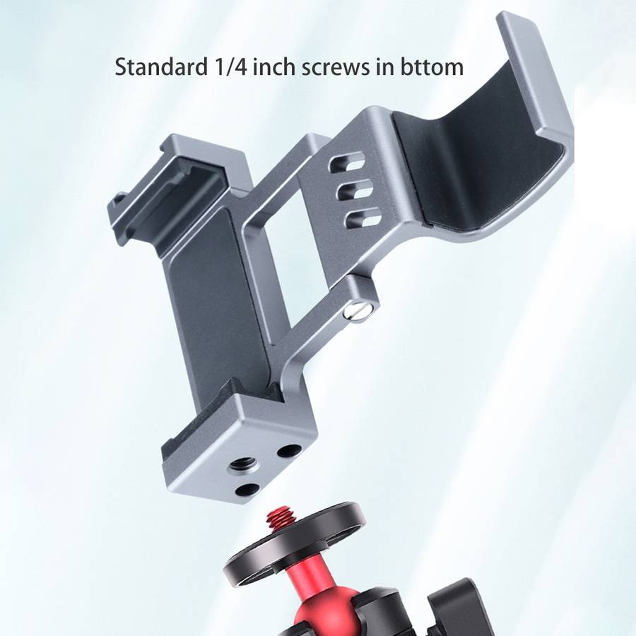 RUIGPRO Smartphone Fixing Clamp 1/4 inch Holder Mount Bracket for DJI OSMO Pocket / Pocket 2