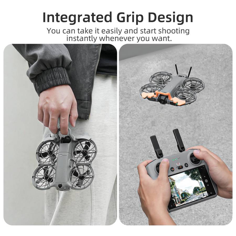 For DJI Neo 2 Sunnylife Quick-Release Gimbal Bumper Drone Lens Camera Guard Bar Protect ... (Grey)