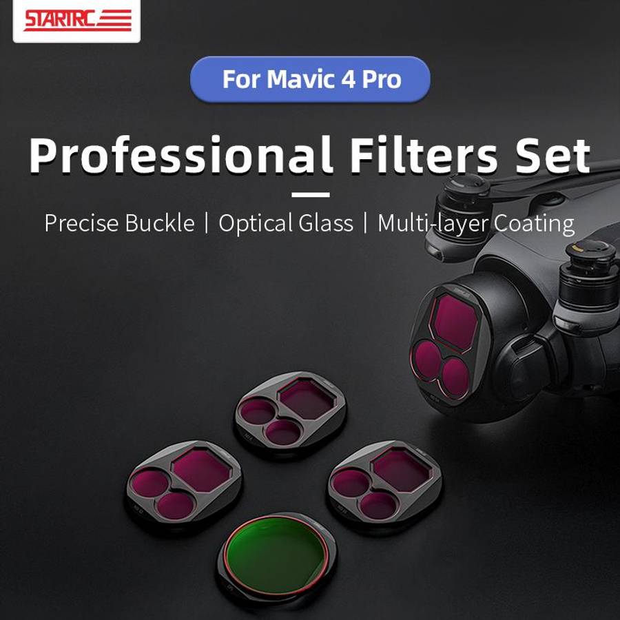 For DJI Mavic 4 Pro STARTRC 4 in 1 CPL ND8 ND32 ND64 Lens Filter Kit