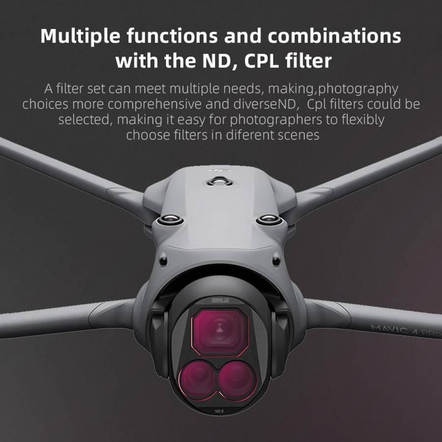 For DJI Mavic 4 Pro STARTRC 4 in 1 ND8 ND16 ND32 ND64 Lens Filter Kit