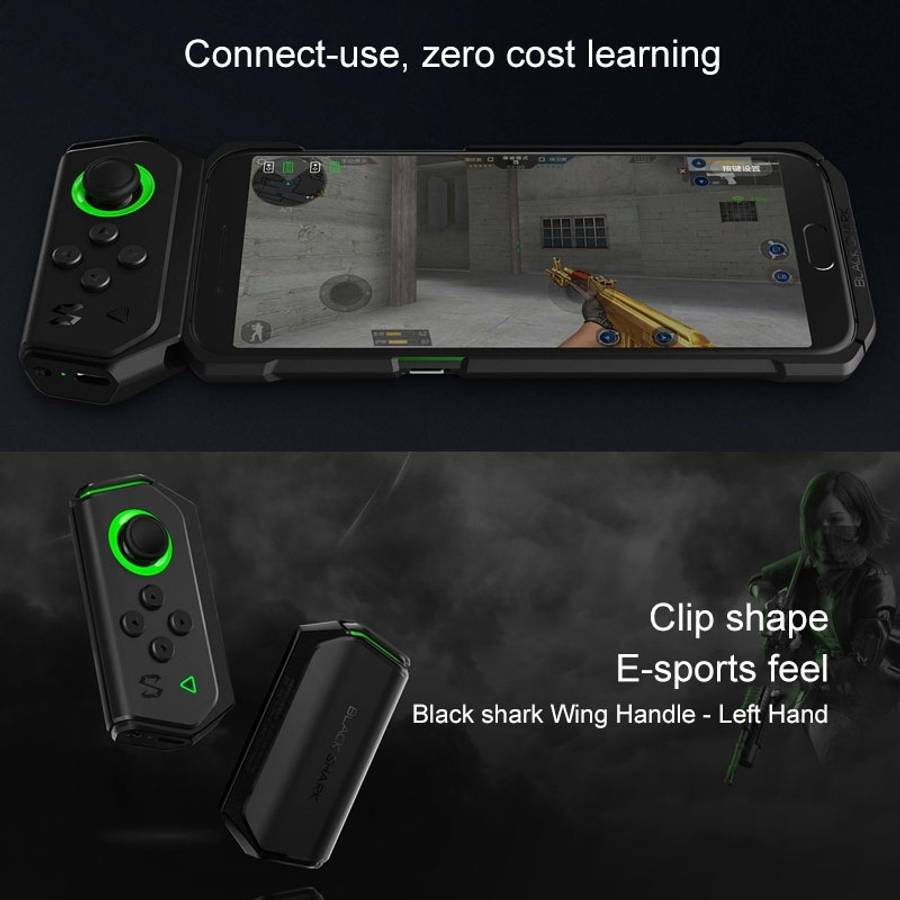 Original Xiaomi Black Shark For Black Shark Helo Bluetooth Gamepad Left Hand Clip Shap ... (Black)