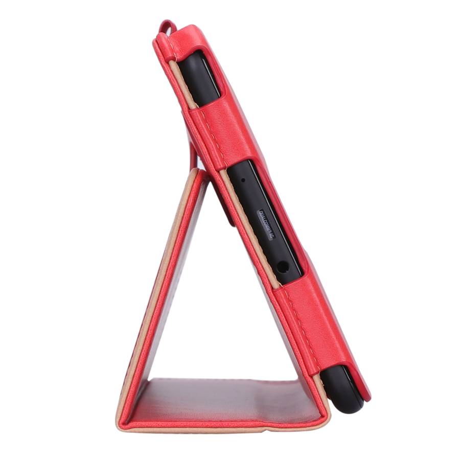 For Samsung Galaxy Tab A 8.0 (2018) T387 Business Retro PU Horizontal Flip Leather Case ... (Red)