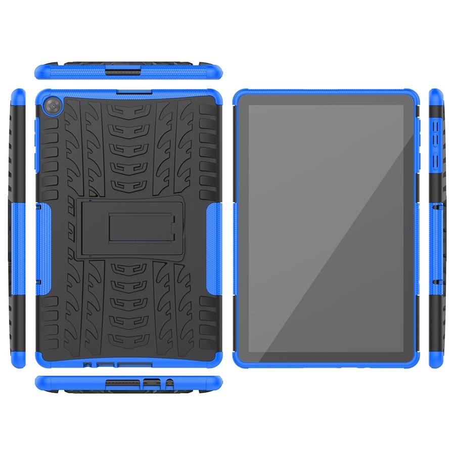 For Huawei MatePad T10/T10S/Enjoy 2 Tire Texture Shockproof TPU+PC Protective Case with ... (Blue)
