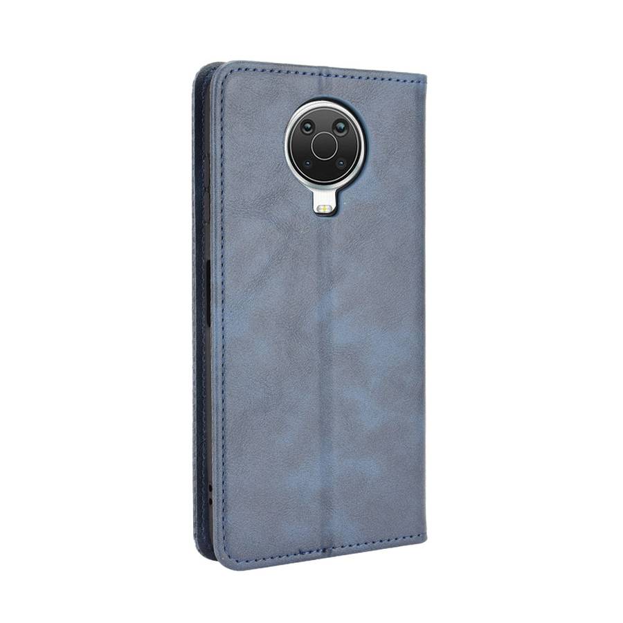 For Nokia G20 / G10 Magnetic Buckle Retro Crazy Horse Texture Horizontal Flip Leather C ... (Blue)