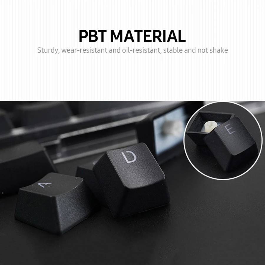HXSJ P9 104 Keys PBT Color Mechanical Keyboard Keycaps(Light Blue)