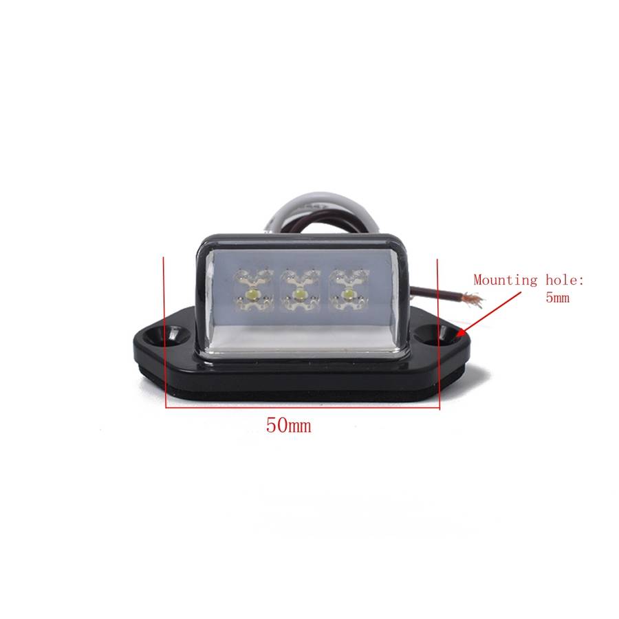 A5662 Truck Trailer Lorry 12V 3LEDs Number Licence Plate Light Rear Tail Lamp