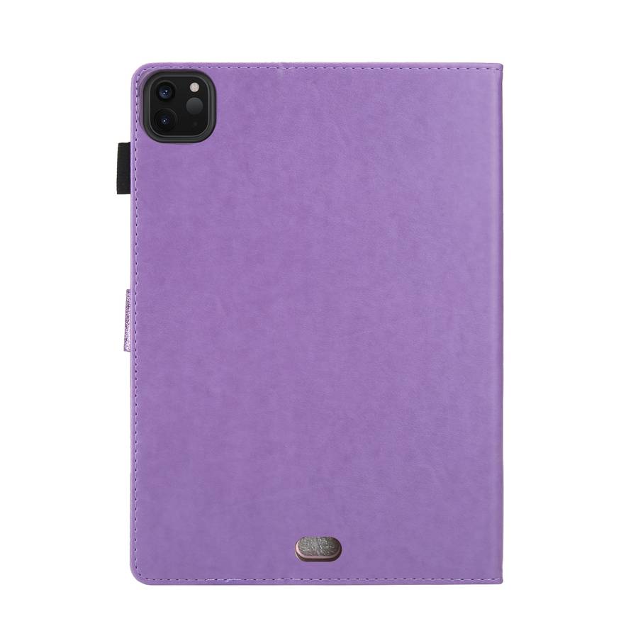 Glitter Powder Stitching Hot-pressed Changing PU Leather Tablet Case with Holder & Ca ... (Purple)