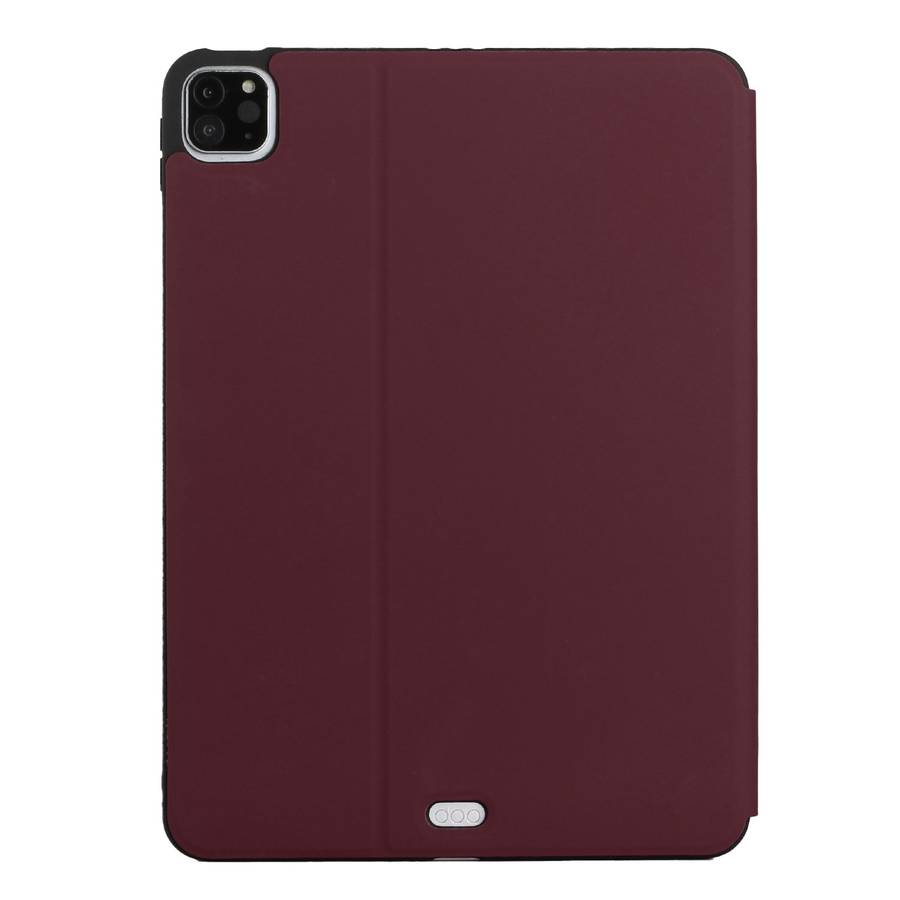 For iPad Pro 11 2020 & 2018 Dual-Folding Horizontal Flip Tablet Leather Tablet Case ... (Wine Red)