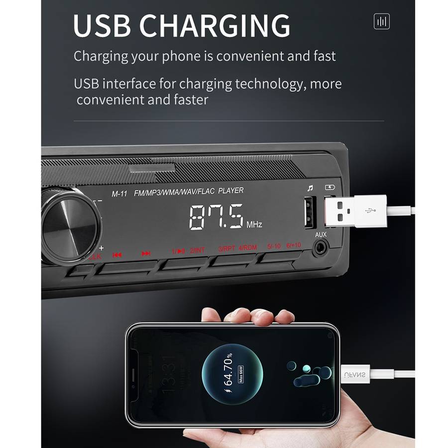 M11 Car Bluetooth MP3 Player Support Mobile Phone Interconnection / FM / TF Card